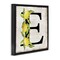 Stupell Industries E with Lemon Letter Floater Framed Canvas Wall Art Design by Creatif Belle